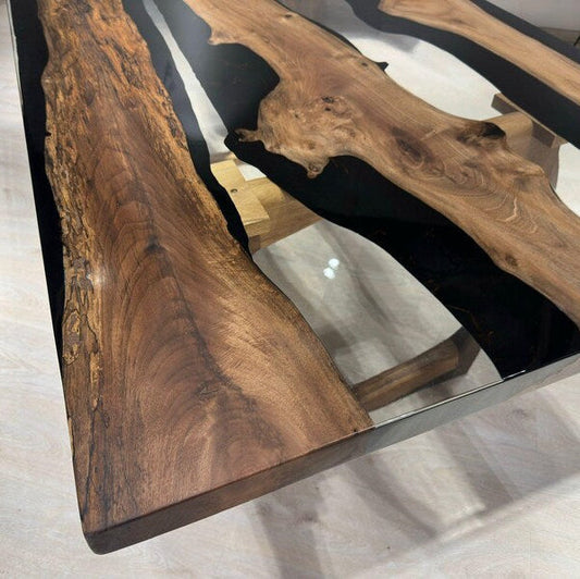Handmade Walnut Epoxy Table - Stylish and Modern Table