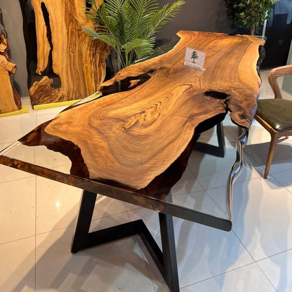 Dining room table, Epoxy Walnut table, Epoxy table